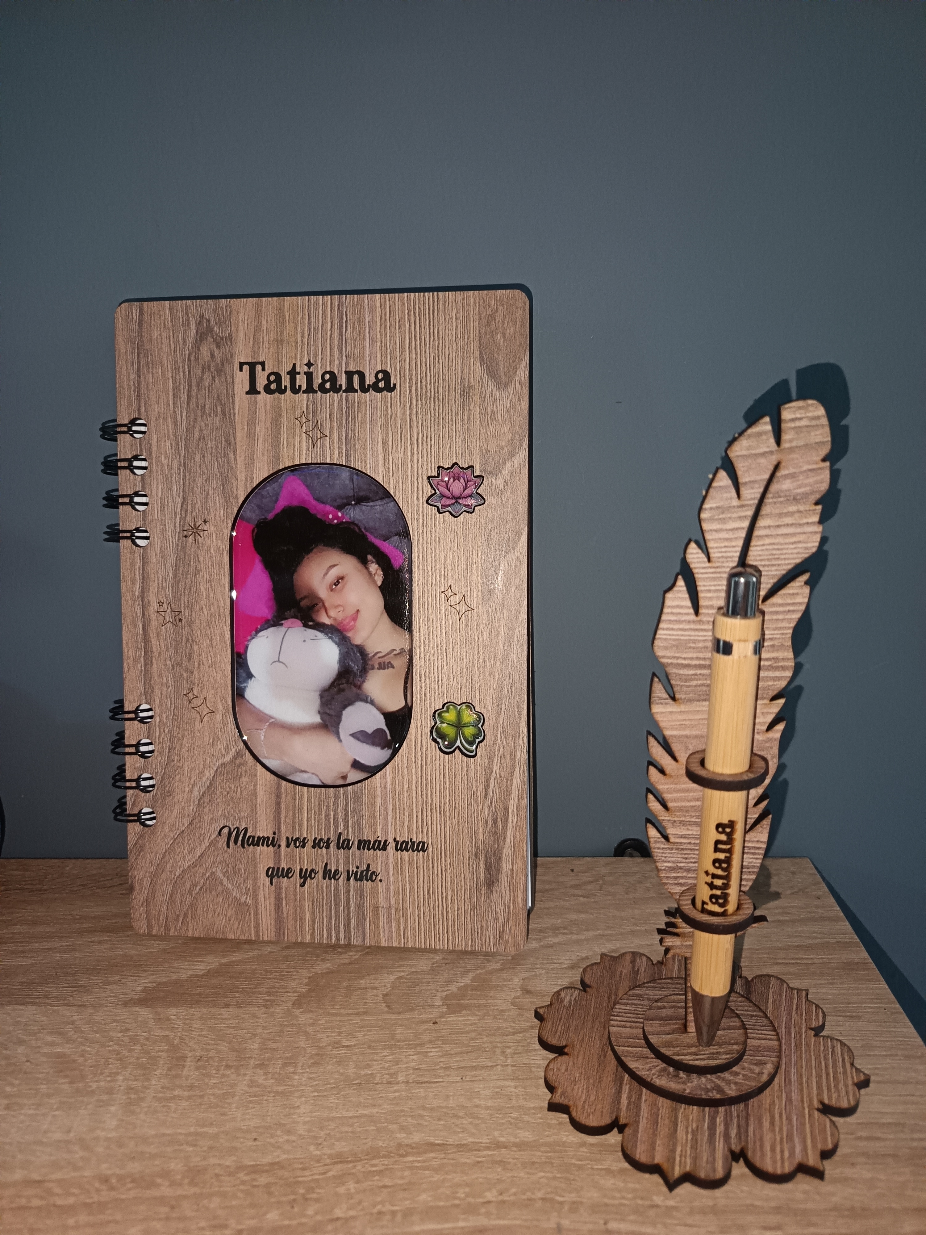 Agenda Mdf + Pluma En Bambu