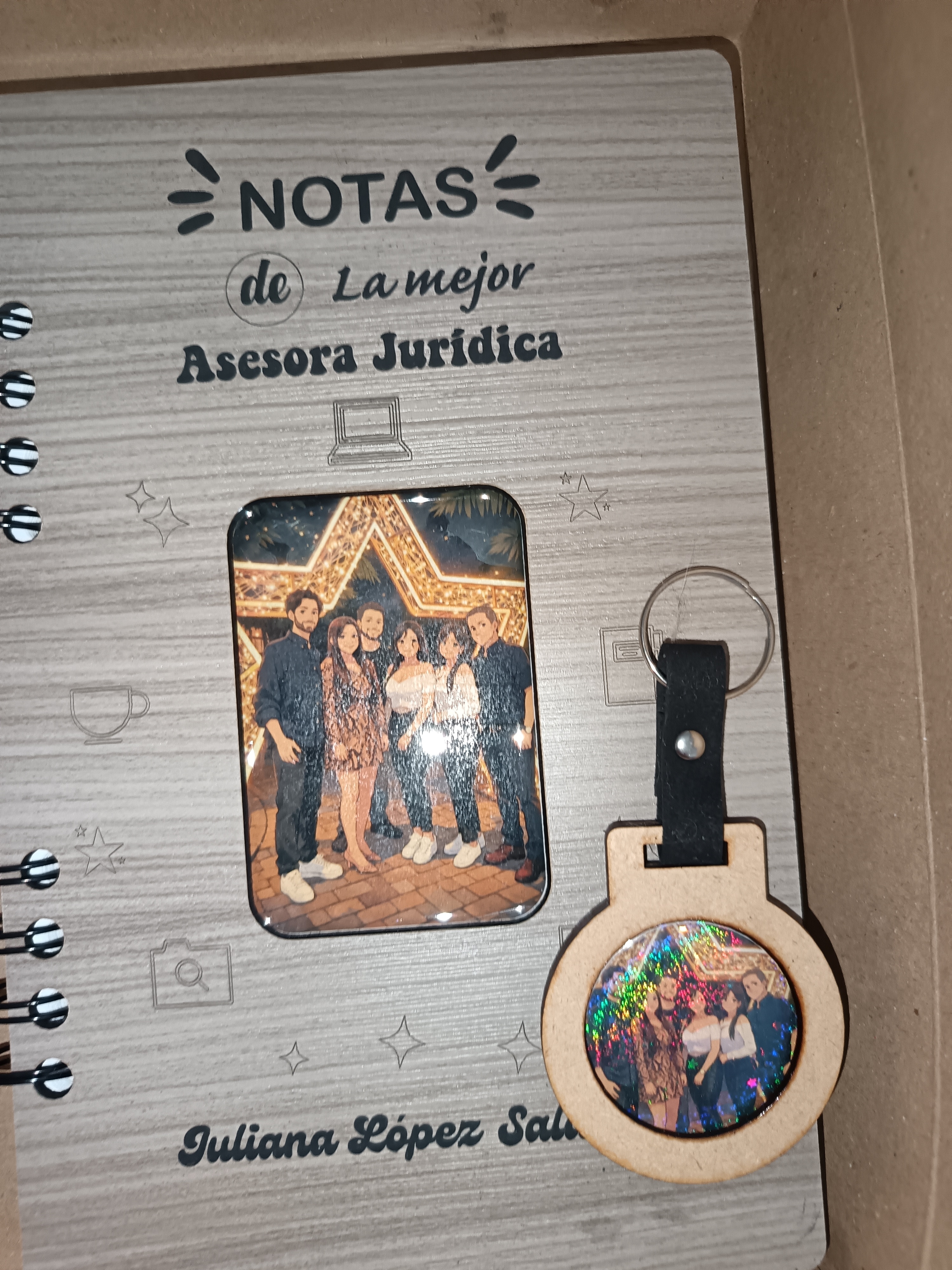 Agenda Mdf + llavero