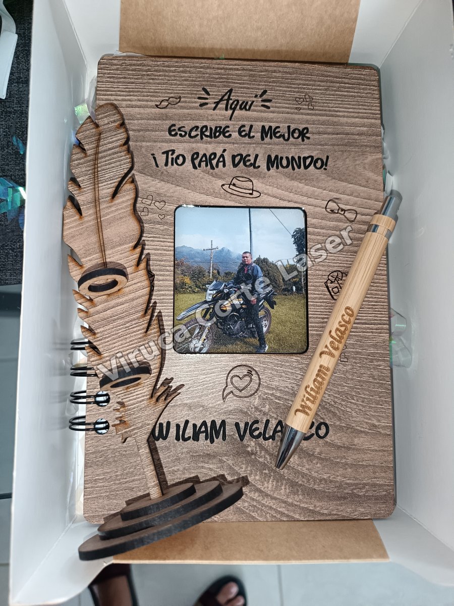 Agenda Mdf + Lapicero 001