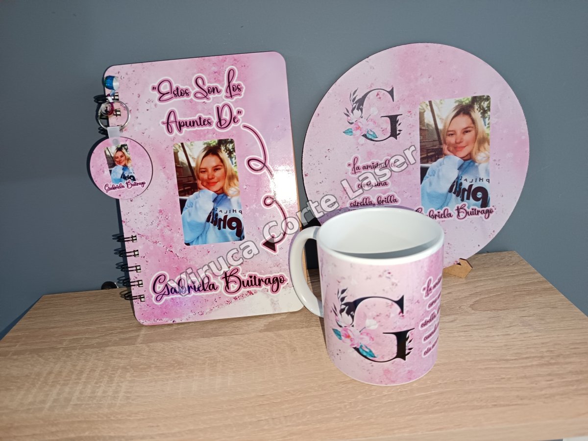 Agenda subli + Mug + Pad + Llavero 001