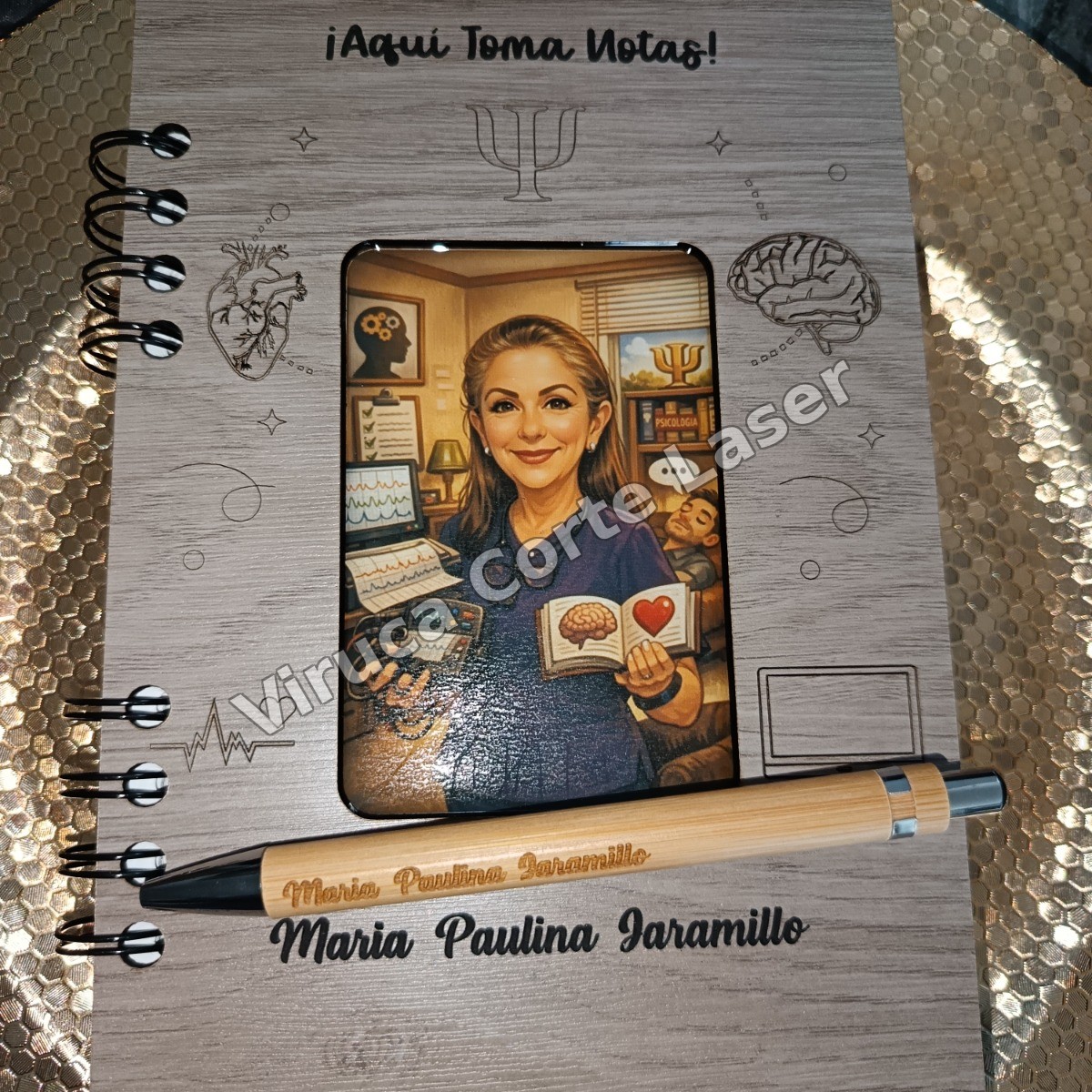 Agenda Mdf + Lapicero 018